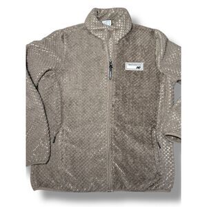 New Balance Quilted Fleece Full Zip Jacket Athletic Sportswear Cozy Winter Large